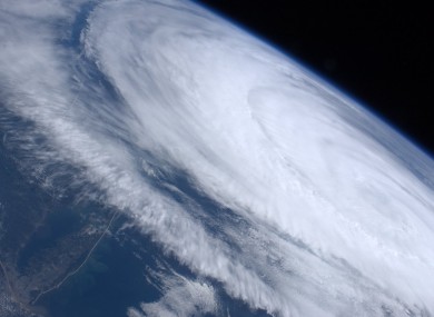 This photo, taken by astronaut Ron Garan aboard the international space station, shows the size of Hurricane Katia as it clears North America and heads on its way to Europe.