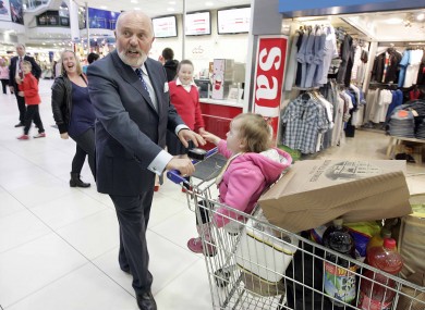 David Norris canvassing at The Square in Tallaght, Dublin this evening.