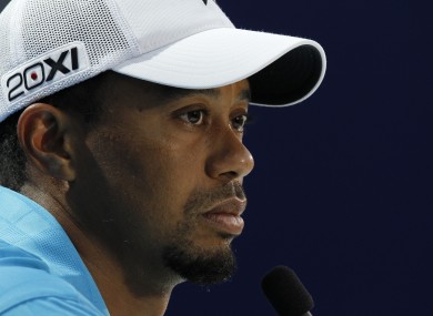 Tiger Woods: pushed out after events in Scotland yesterday.