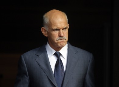 Greece's prime minister George Papandreou: Greece has acknowledged that it will not reach deficit targets laid out by the EU and IMF.
