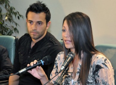 Lyle and Stephanie Kercher, siblings of murdered Meredith Kercher, speaking today in Italy.