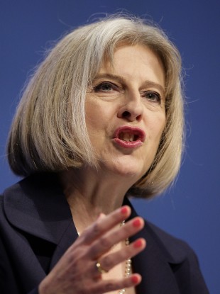 May speaking at her party's conference today.