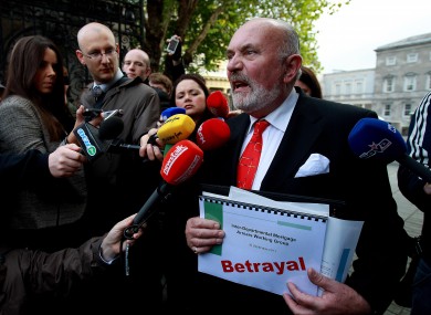 David Norris speaking to the media earlier this week.
