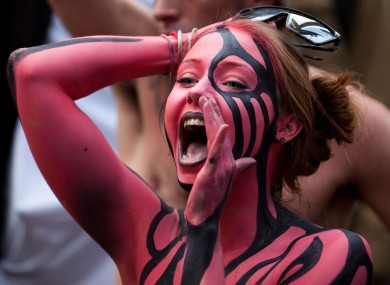 A protester at the Occupy Wall Street event in New York