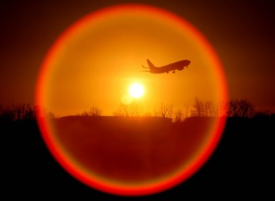 January 2011 file photo of a plane taking off from Dublin Airport.