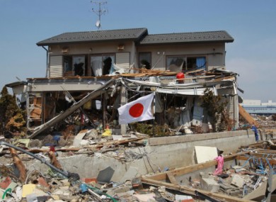File photo of a house in Japan's Miyagi Prefecture which was destroyed by the 11 March earthquake and tsunami.
