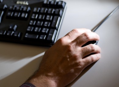 What the hand of a hacker might look like.