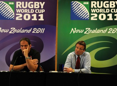 The future of RFU Operations Director Rob Andrew (right) is in doubt as a result of the document leaks.