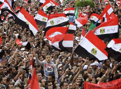 Thousands of Egyptians rally in Cairo's Tahrir square, Egypt, Friday, Nov.18, 2011, in a protest against what they say are attempts by the country's military rulers to reinforce their powers.