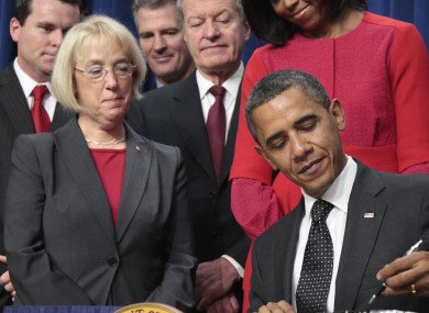 Barack Obama has blamed Republicans for failing to strike a deal in the deficit reduction committee, co-chaired by Democrat senator Patty Murray (left).