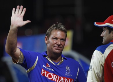 Warne during his playing days with Rajasthan Royals.