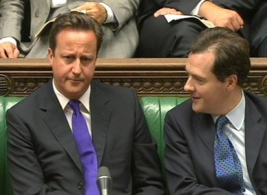 Cameron and Osborne in the House of Commons earlier this year.