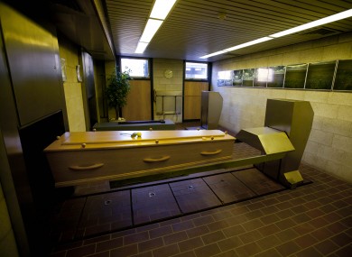 File photo inside a crematorium in the Netherlands