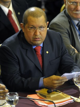 Chavez at a recent Mercosur summit in Uruguay