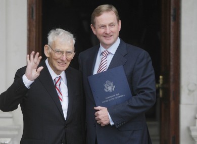 Dan Rooney with Enda Kenny last October