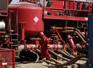 A worker at a fracking site in Colorado in the United States (File photo)