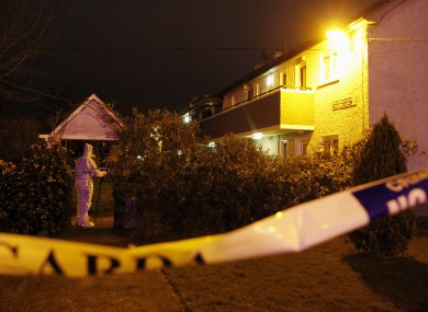 Gardaí outside the flat in Kimmage