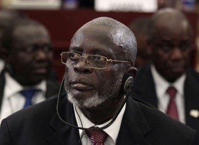 Malam Bacai Sanha listens during a session of the 17th African Union Summit at the Sipopo Conference Center, outside Malabo, Equatorial Guinea in June.