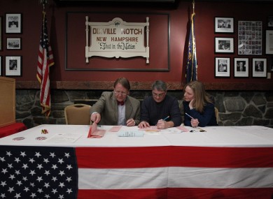 Votes are counted in the tiny village of Dixville Notch
