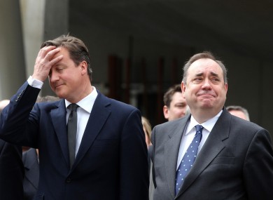 British PM David Cameron and Scottish First Minister Alex Salmond pictured in June 2011.