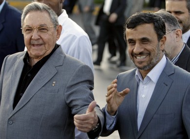 Iran's President Mahmoud Ahmadinejad, right, with Cuba's President Raul Castro in Cuba earlier this month.