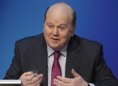 Michael Noonan at a press conference yesterday.