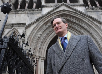 Attorney General for England and Wales Dominic Grieve leaves the high court after Theodora Dallas' sentencing.