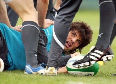 Donncha's flat out.