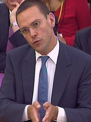 Murdoch appears before a British parliamentary committee investigating phone hacking last July.