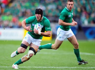 Stephen Ferris in full flight last Sunday.
