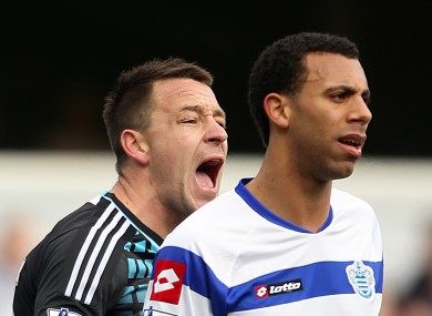 John Terry and Anton Ferdinand during last Saturday's FA Cup match between QPR and Chelsea at Loftus Road.