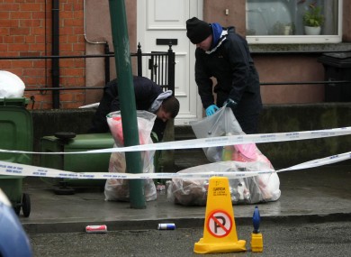 Forensics officers at the scene where Mawere's body was discovered