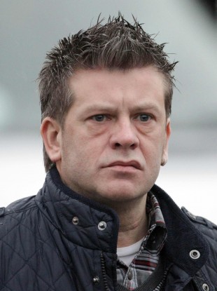 Brian Shivers outside Antrim Courthouse last month.