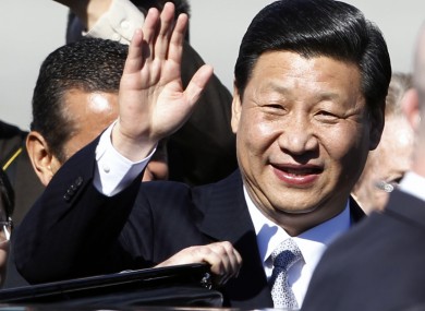 Chinese Vice President Xi Jinping in LA yesterday. He is due to arrive in Ireland this weekend.