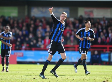 Crouch celebrates scoring Stoke's second goal.