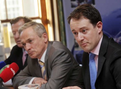 Junior minister Seán Sherlock (right) says a new consultation could render the statutory instrument, signed yesterday by Richard Bruton (left), redundant.