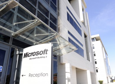 Microsoft's premises at Sandyford industrial estate: the software giant is expanding its data centre in Dublin, creating 400 construction jobs.