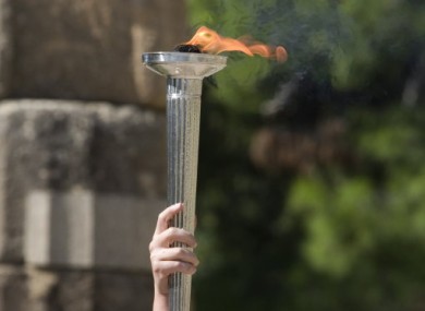 The Olympic flame at Olympia.