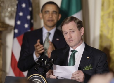 Enda Kenny at the White House's St Patrick's Day celebrations last year.