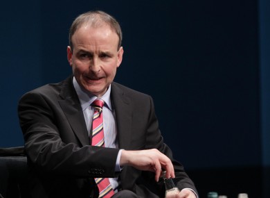 Micheál Martin speaking at the ard fheis last night
