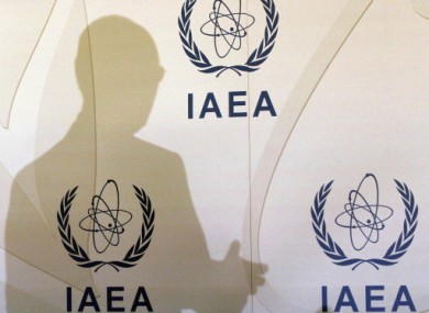 IAEA Director General Yukiya Amano of Japan addresses a press conference yesterday.