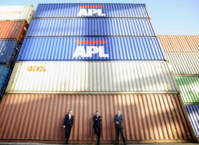 Members of Ireland's Foreign Trade Council in 2010 at Dublin Port