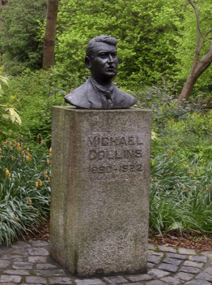A bust of Michael Collins in Merrion Square
