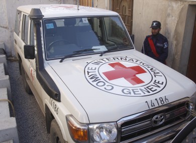A Pakistani security guard stands next to the vehicle belonging to Khalil Rasjed in Quetta, Pakistan in January