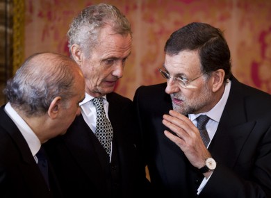 Spanish prime minister Mariano Rajoy (right) saw poor demand for a new government bond auction this morning.