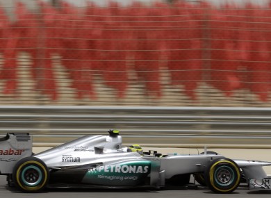 Mercedes Grand Prix driver Nico Rosberg this morning.