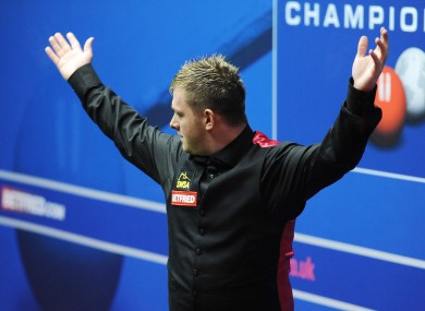 Mark Allen reacts to last night's defeat.