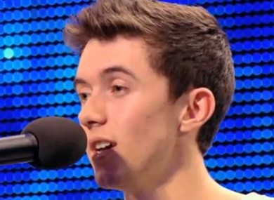 Ryan O'Shaughnessy performing on Britain's Got Talent