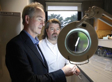 Ray Blowick and Dr Michael Walsh with the device.