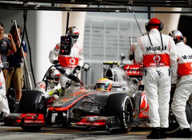 Hamilton scored just four points on Sunday after plummeting from second place at the start to eighth at the finish.